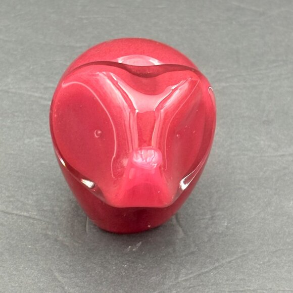 Handcrafted Glass Elephant Figurine Pink Lucky Trunk Up Paperweight Art Deco‎ - Picture 3 of 12